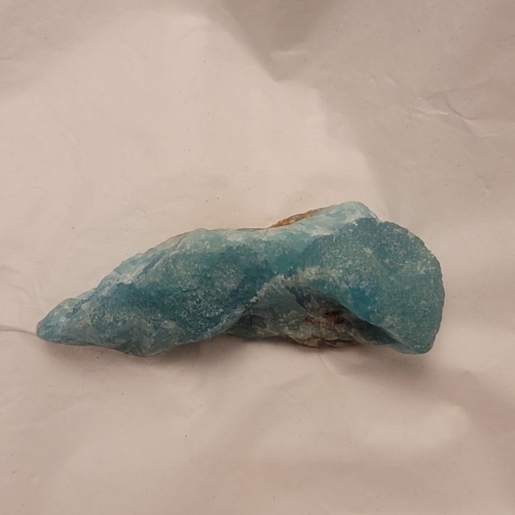 Raw Bright Blue Botryoidal Aragonite Specime Chunk Crystal Rough On A Matrix - Picture 5 of 14